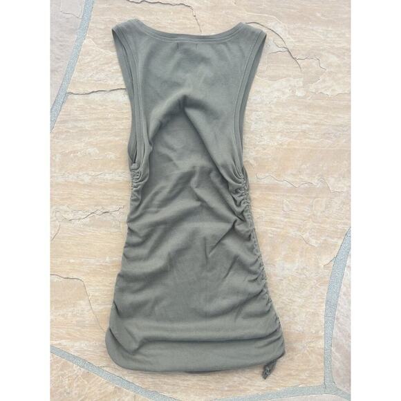 Good American Ruched Sides Tank Dress Green M - Picture 3 of 4